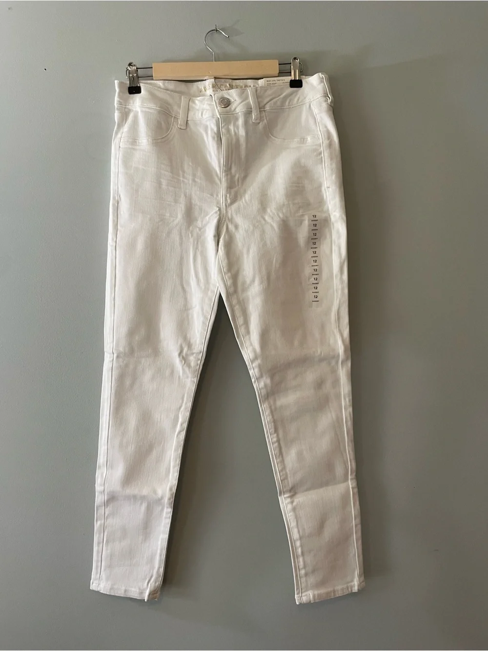 American Eagle Women's High-Rise White Skinny Jeans Jeggings